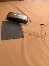 Versace MOD 1287 1002 Gold Metal Full Rim Eyeglass Frames 59-13 145 picture
