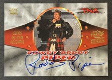 ROWDY RODDY PIPER 2004 Pacific TNA Legends & Stars On-Card Autograph #1 picture