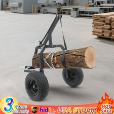 2 Wheel ATV Log Skidding Arch 1600lbs Log Holder for Wood Transport Black 24in picture