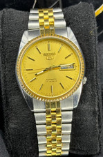 Vintage Seiko 5 Men's Automatic Watch SNXJ92 Fluted Bezel Watch 7009-3111 picture
