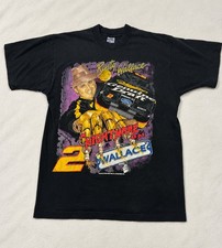 Vintage 1995 Nightmare Wallace Street NASCAR T-shirt Tee Rusty Wallace large picture