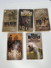 Lot of 5 Vintage Max Brand Western Paperbacks Pocket Books Untamed Ghost Rider picture