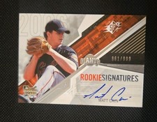 Upper Deck 2006 SPx Matt Cain Rookie Signatures #121 RC Auto /999 SF GIANTS  picture