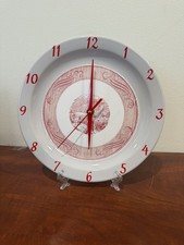 Red Currier And Ives Rocky Mountain Scene 10.5” Crafted Clock picture