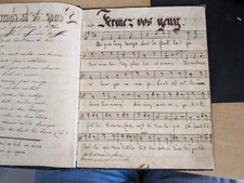 antique book-Manuscript-Cahier de romances à Louise Dufour-partitions-19th ce... picture