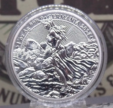 2024 Lady GERMANIA Mint 1oz .999 SILVER Bullion 5 Mark Coin w/Capsule ECC&C, Inc picture