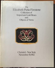 Christies NY  Firestone Collection  Gold Boxes  Vertu  1982 picture