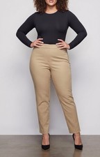 NWT Talbots Women’s Size 16P Tan Cotton Blend Side Zip Chatham Ankle Pant picture