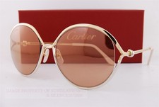 Closeout New Authentic Cartier Sunglasses CT 0226/S-002 Gold/Brown picture