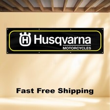 HUSQVARNA MOTORCYCLES 2'X8' BANNER FLAG picture