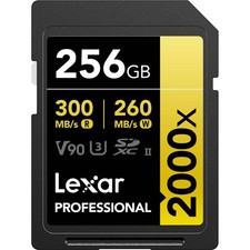 Lexar Professional 256gb V90 SDXC Card BRAND NEW SEALED 8K Canon Sony Nikon wow picture