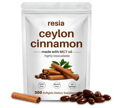 RESIA Ceylon Cinnamon Softgels with MCT Oil Herbal Cinnamon Extract for Dail... picture