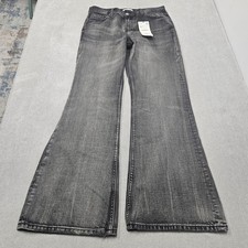 NWT ZARA Rigid Flare Jeans US 8 Medium Wash Mid Rise Full Length Vintage Look  picture