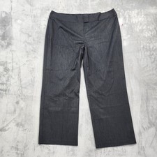 NEW Vintage Studio 1940 Pants Womens 26W Black Striped Flared Leg Trouser Office picture