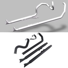 True Dual Black Fishtail Exhaust for Harley Softail Exhaust 07-17 Partial Models picture