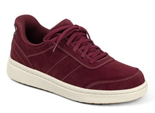 NEW Orthofeet Women's Wander $225 Burgundy Suede Hands-Free Sneaker Sz. 7.5M picture