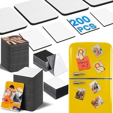 200Pcs Sublimation Magnet Blanks Set,Personalized Sublimation Refrigerator Magne picture