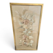 Antique 19th Century Chinese Oriental Embroidered Silk Panel  picture