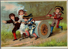 Victorian Trade Cards 1880's J & P Coats, Six Cord Thread, Newark, NJ picture