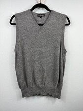 Vintage L'uomo Men's Sweater Vest Wool Blend  Made In Italy Preppy Academia M picture