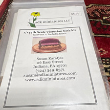SDK Miniatures LLC 1:144 Scale Victorian Sofa Kit (includes fabric) picture