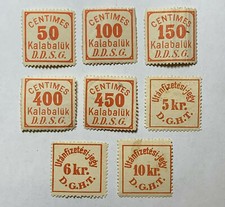 Lot of 8 Kalabalük D.D.S.G. and Utanfizetesi-Jegy Austria Hungary Fiscal Stamps picture