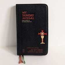 Vintage My Sunday Missal Explained by Father Stedman 1942 Mini Pocket Bible picture