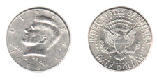 1996 P KENNEDY JFK HALF DOLLAR  AVERAGE CIRCULATED -  picture