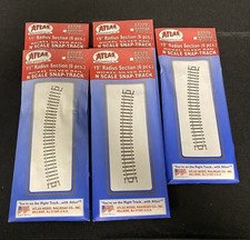Atlas N Scale Two #2520 11” Radius & Three #2526 19” Radius Tracks Lot 5 Packs picture