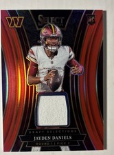 2024 Panini Select -Draft Selections Jayden Daniels #DSM-JDS Red Prizm RC picture