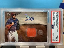 (PSA 9) 2014 BOWMAN INCEPTION AUTOGRAPH RELIC GEORGE SPRINGER #AR-GS(AU. MEM.RC) picture
