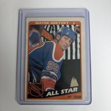 original vintage 1984-85 Topps All Star #154 Wayne Gretzky AS EX SEE PHOTOS picture