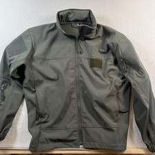 Rothco Stealth Ops Jacket Mens Large Green Softshell Hooded Full Zip Tactical picture