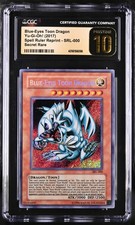 YuGiOh GRADED Blue-Eyes Toon Dragon SRL-000 SRL SEC PRISTINE 10 CGC ENGLISH picture