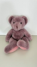 Vintage Russ Bear Hugs Purple Plush Bear Teddy Bear with Pink Paw Pads picture