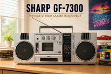 SHARP GF-7300 🌈RaRe🌈 Vintage Stereo Cassette Boombox picture