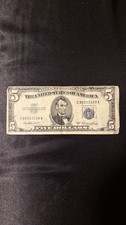 Series 1953 U.S $5 Blue Seal Silver Certificate Circulated Serial C88003169A picture