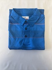 GOLF PULLOVER Grand Slam Men's L Golf Performance   Fiery Blue striped picture