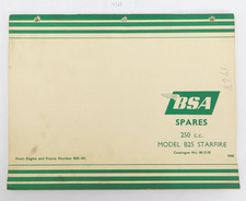 BSA Spares 250cc Model B25 Starfire Parts Catalogue Number 00-5138 1968 picture
