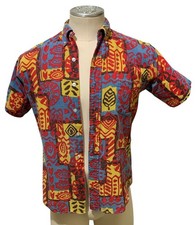 AMERICAN TRADITIONS by CAMPUS Vintage 60s/70s Men's SS Tapered Shirt - Sz M picture