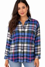 Madewell Womens heavy weight flannel plaid button down shirt Medium Cabin picture