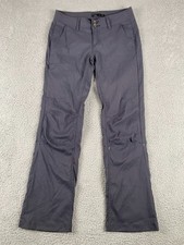 PrAna Halle Pants Womens 2 Blue Bootcut Roll Up Snap Stretch Outdoor Hiking picture
