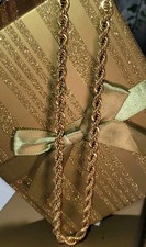 Vintage Estate  Jewelry Gold Twisted Rope Chain Signed Napier NECKLACE  picture