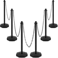 Maitys 6 Sets 34'' Plastic Traffic Delineator Post Cones Weighted Fillable Base picture