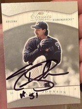 Randy Johnson Signed 2001 Donruss Classics #19 Arizona Diamondbacks Card picture