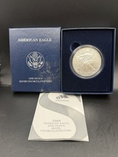 2008 W Uncirculated American Silver Eagle Coin -OGP With COA picture