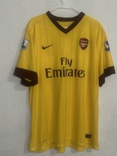 Nike Arsenal Fly Emirates Yellow Brown Soccer Jersey Shirt XXL picture
