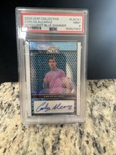 2024 Leaf Collective Carlos Alcaraz #LB-27 Light Blue Shimmer /10 PSA 9 picture
