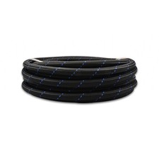 Vibrant Braided Flex Hose Two-Tone Black/Blue Nylon -10 AN 5 Foot Roll picture