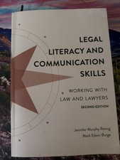 Legal Literacy and Communication Skills : Working with Law and Lawyers by... picture